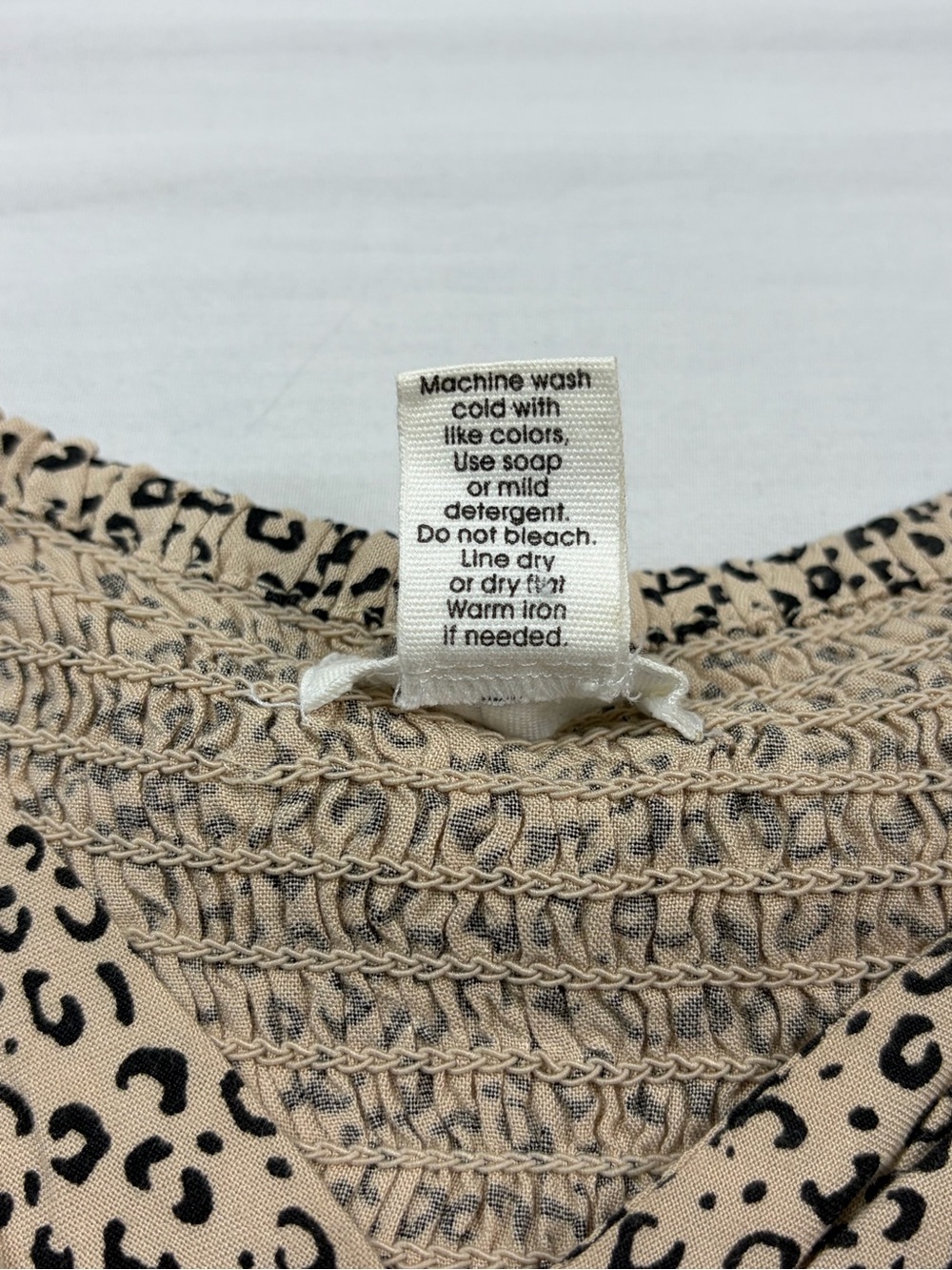 Japna Leopard Animal Print Ruched Sweetheart Flutter Sleeve Peplum Blouse M - Picture 7 of 11